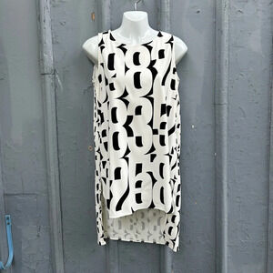 SportMax MaxMara Black & White High Low  tunic, BNWT, size Small